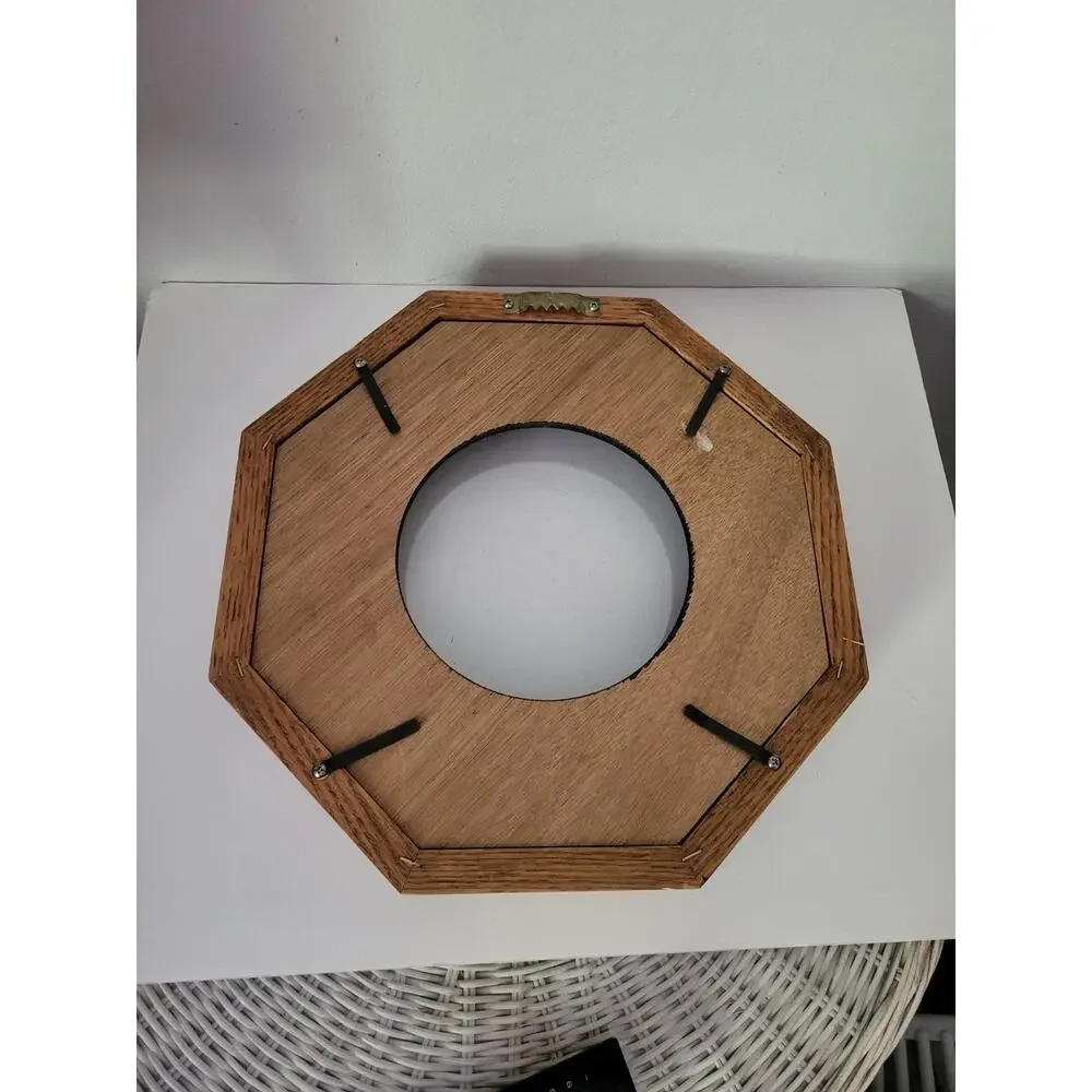 VTG Lynette Decor Elegant Wall Mount Oak Wood Plate Frame w/Glass 12